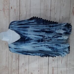 Blue Island Navy Tie-Dye Top